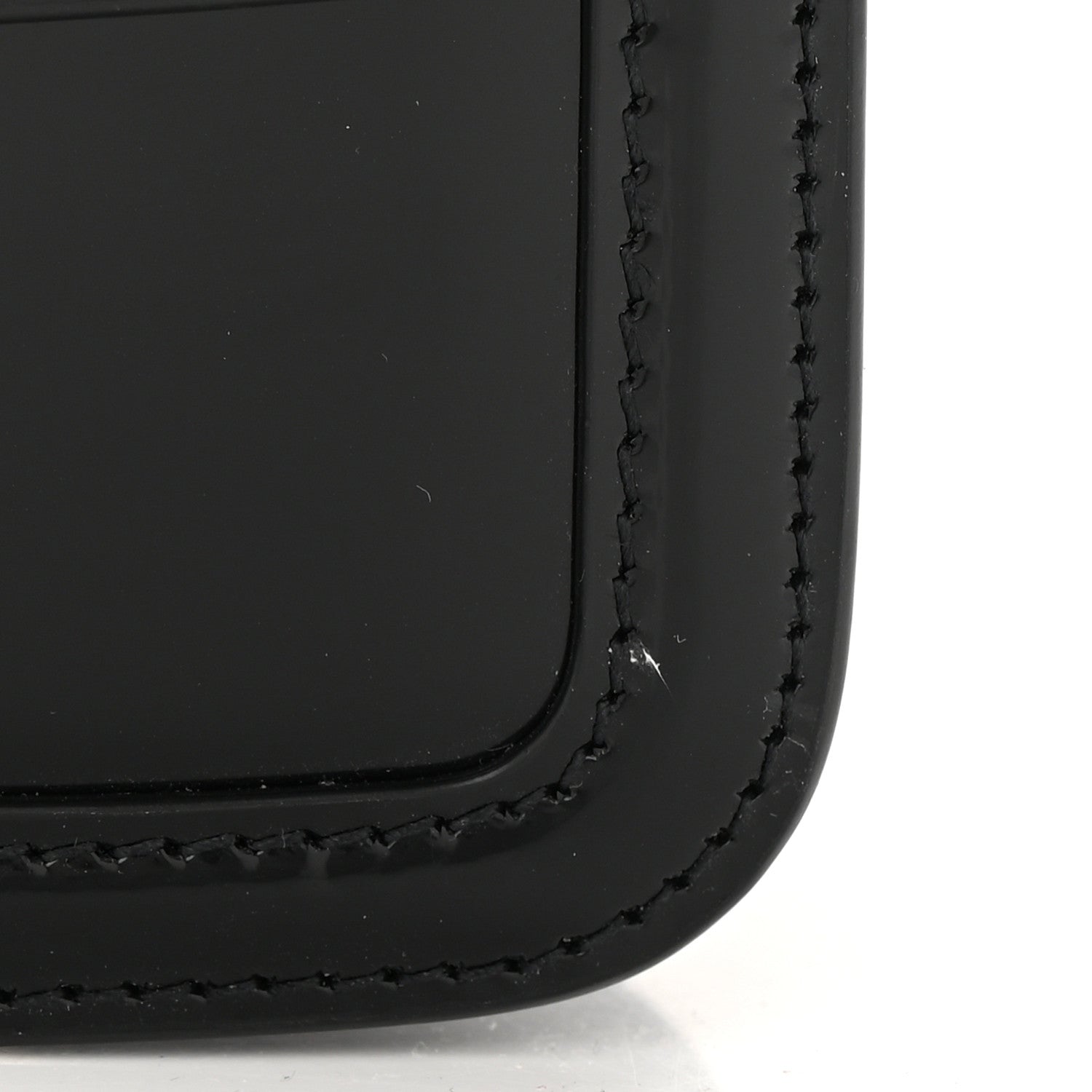 Saint Laurent Glazed Calfskin Monogram Medium Solferino Satchel Black 10 of 10