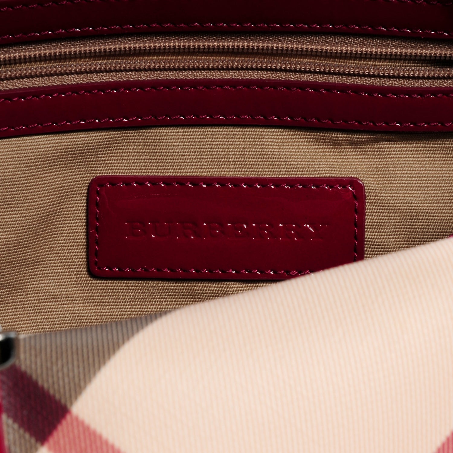 Burberry Nova Check Chester Bowling Bag Raspberry Sorbet 6 of 8