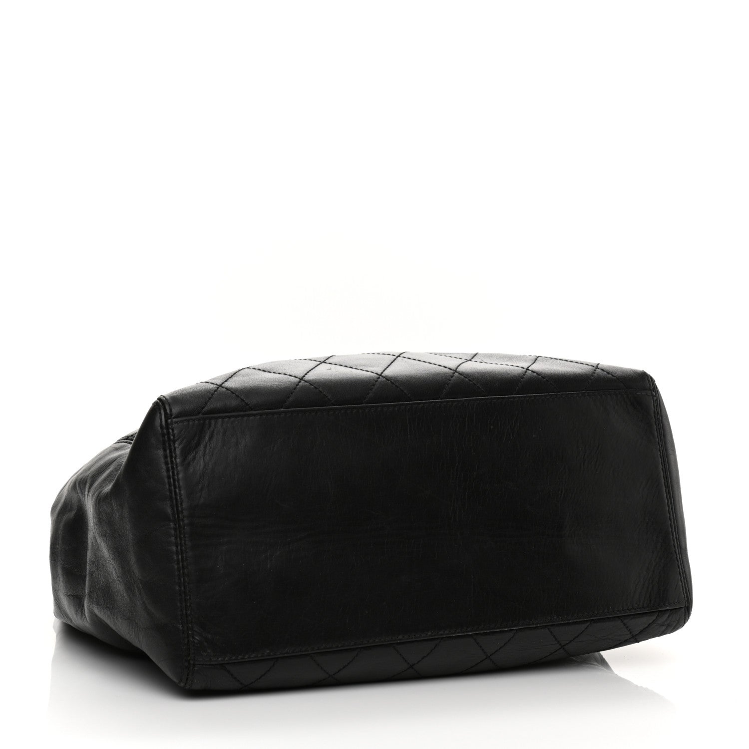 Chanel Lambskin Quilted Shopping Tote Black 3 of 14