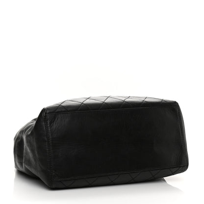 Chanel Lambskin Quilted Shopping Tote Black 3 of 14