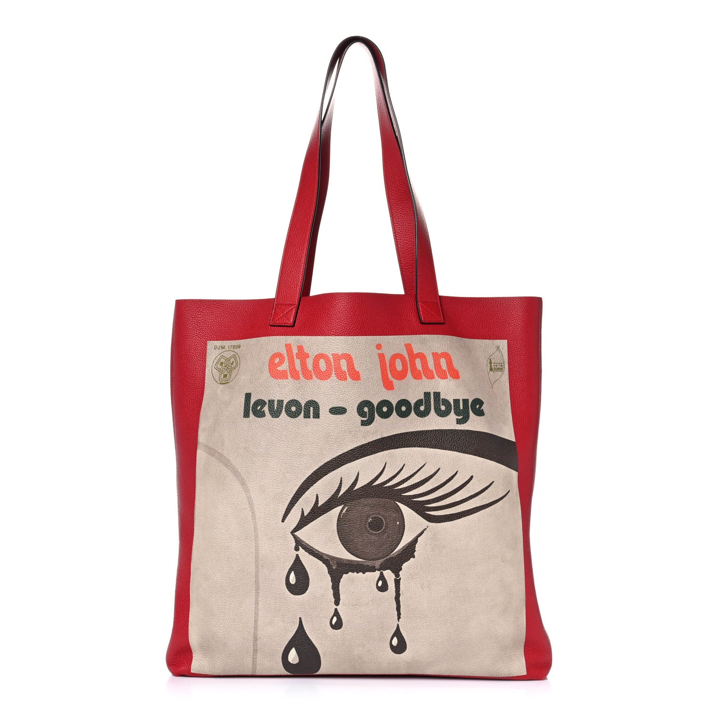 Calfskin Elton John Levon-Goodbye Tote Red