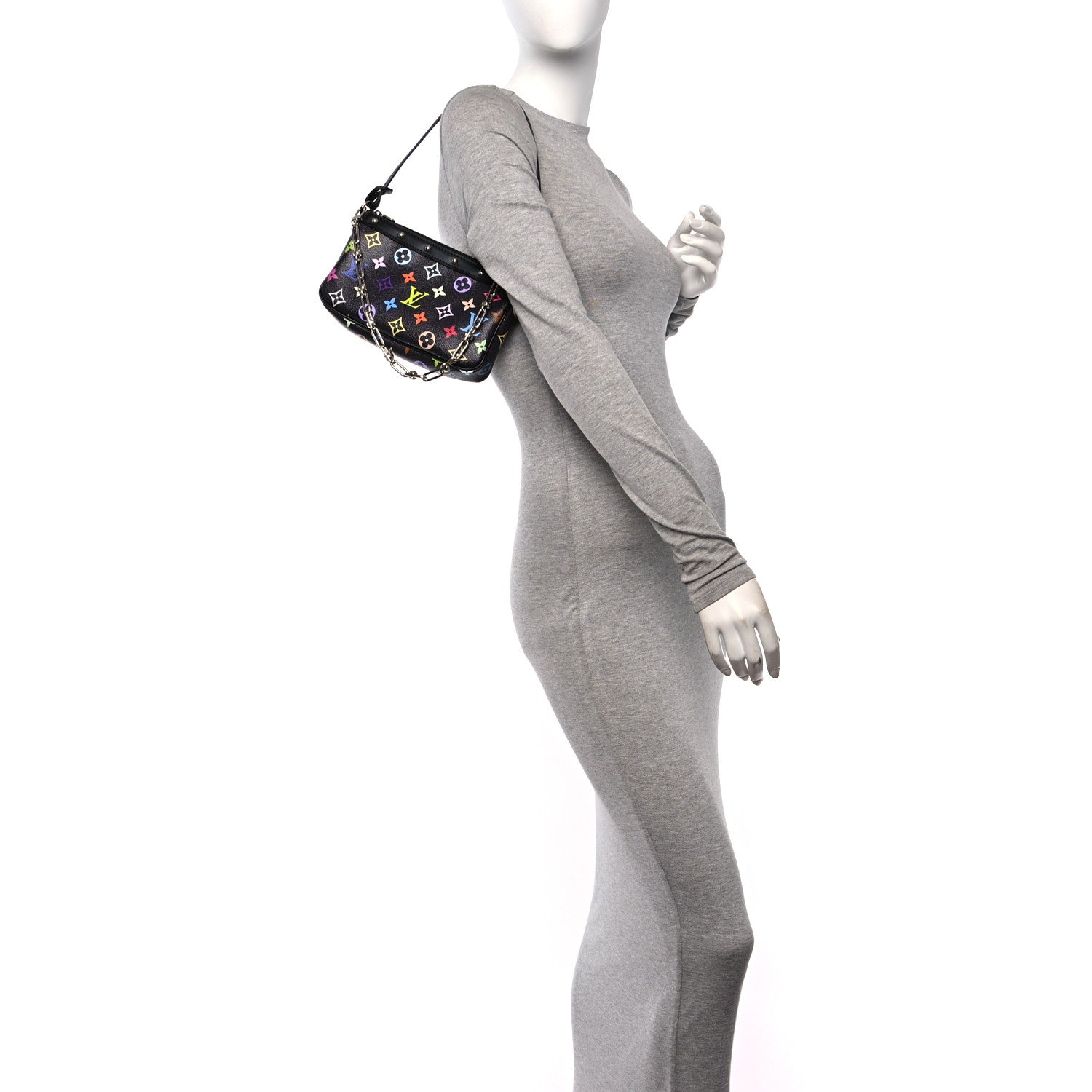 Louis Vuitton LV X TM Monogram Multicolor Pochette Accessories Black 3 of 10