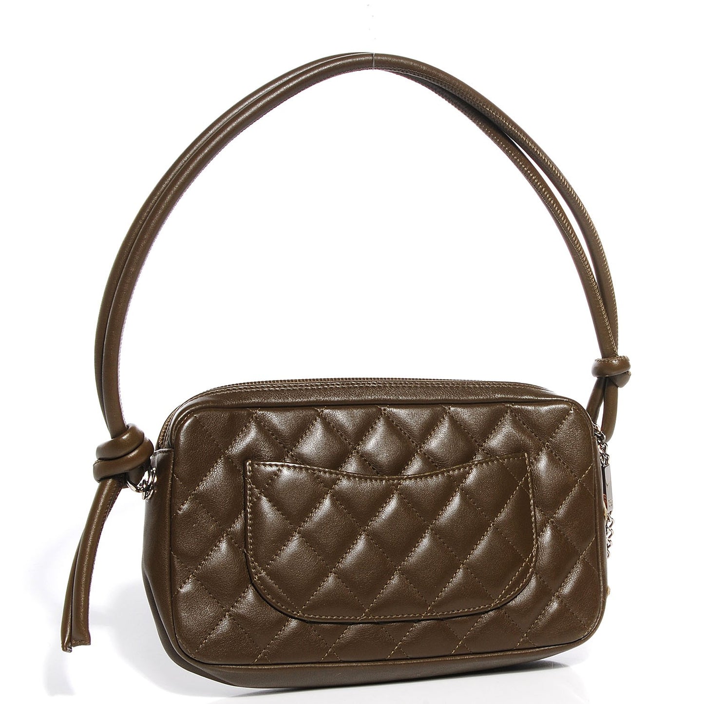 Calfskin Python Quilted Cambon Pochette Khaki