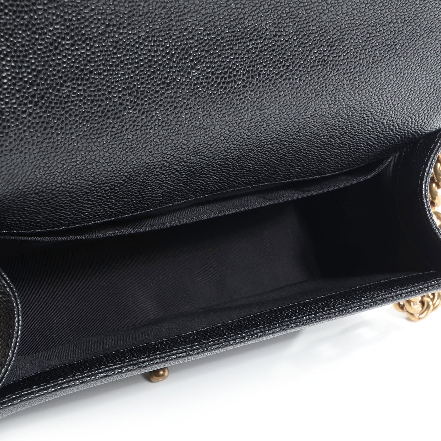 Caviar Medium Boy Flap Black