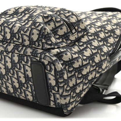 Christian Dior Oblique Calfskin Rider Kid's Backpack Beige Black 10 of 10