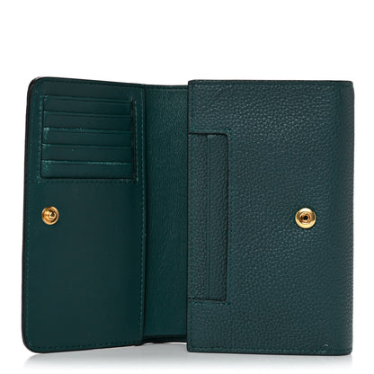 Mulberry Small Classic Grain Medium Continental French Wallet Ocean Green 6 of 13