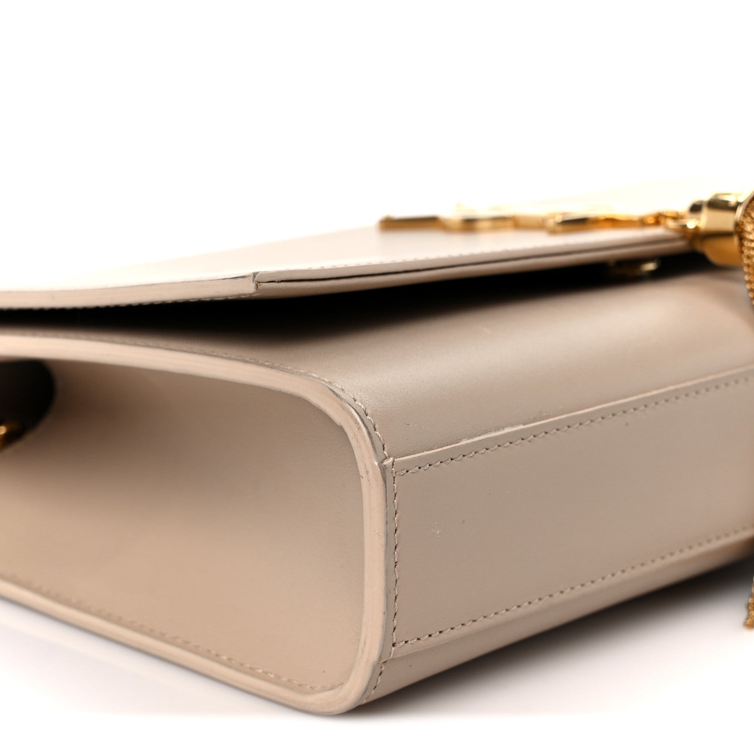 Saint Laurent Smooth Calfskin Medium Classic Monogram Kate Tassel Satchel Nude Powder 10 of 11