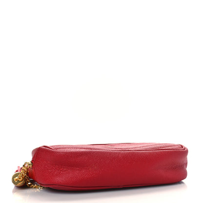 Saint Laurent Grain De Poudre Matelasse Monogram Mini Lou Camera Bag Eros Red 4 of 11