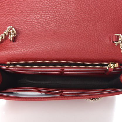 Gucci Dollar Calfskin Interlocking G Chain Wallet Red 7 of 10