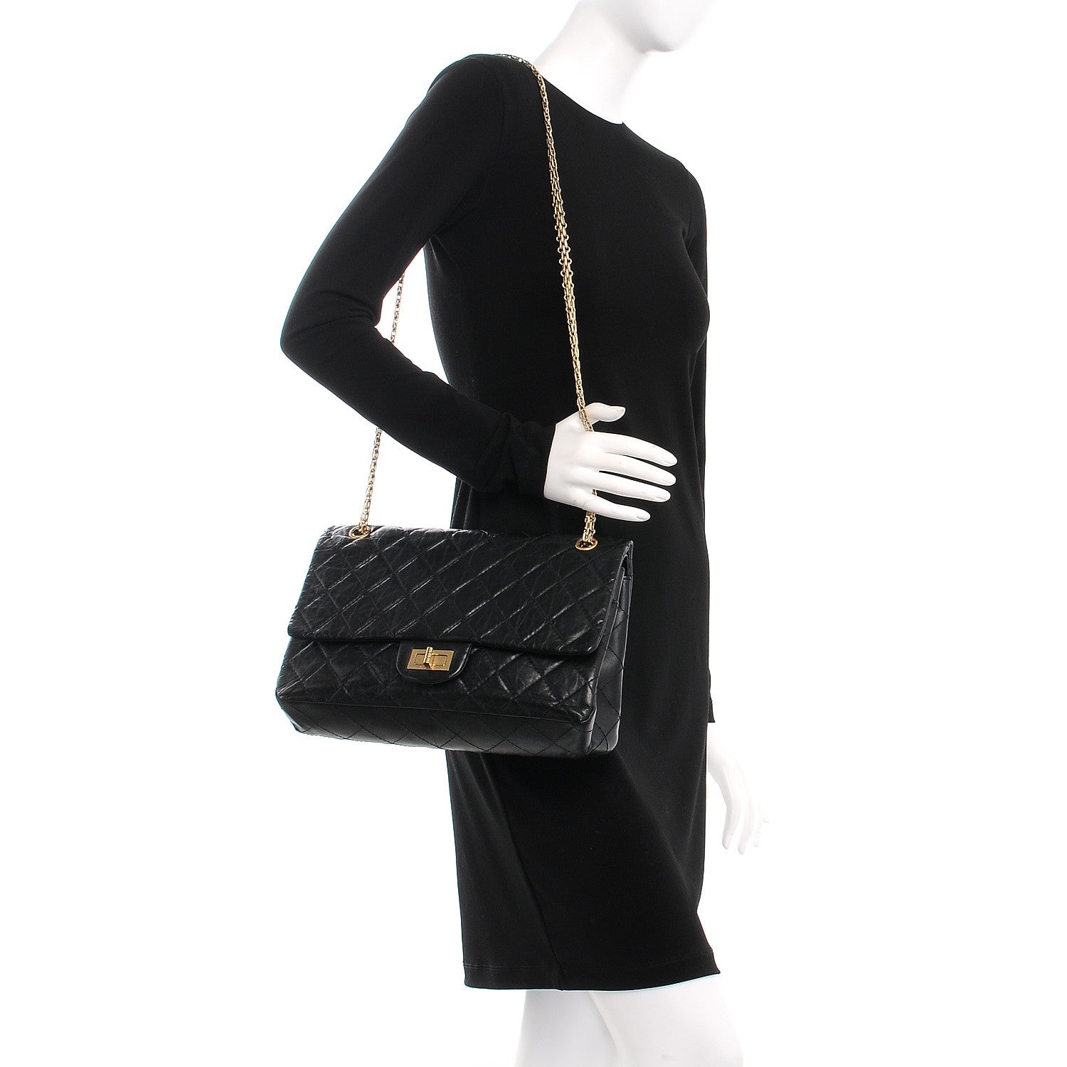 Chanel Aged Calfskin Quilted 2.55 Reissue 227 Flap Black 2 of 12