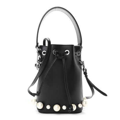 Fendi Vitello Liberty Pearl F is Fendi Mini Mon Tresor Bucket Bag Black 1 of 10