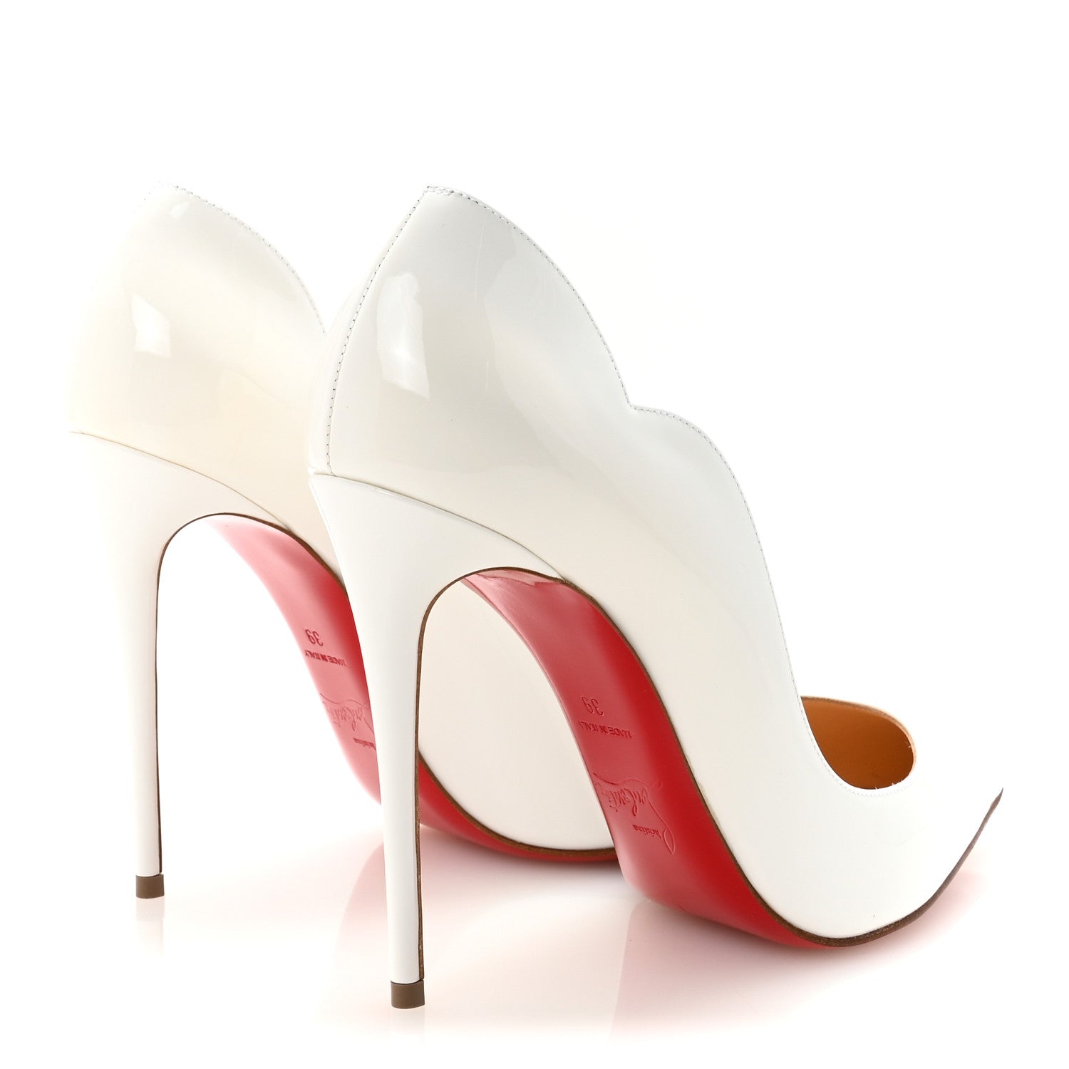 Christian Louboutin Patent Hot Chick 100 Pumps 39 White 1800379