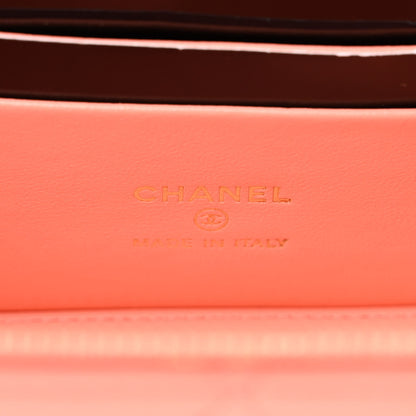 Chanel Lambskin Resin Quilted Vanity Case With Chain Pink 6 of 12