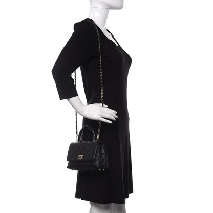 Chanel Caviar Quilted Extra Mini Coco Handle Flap Black 2 of 10