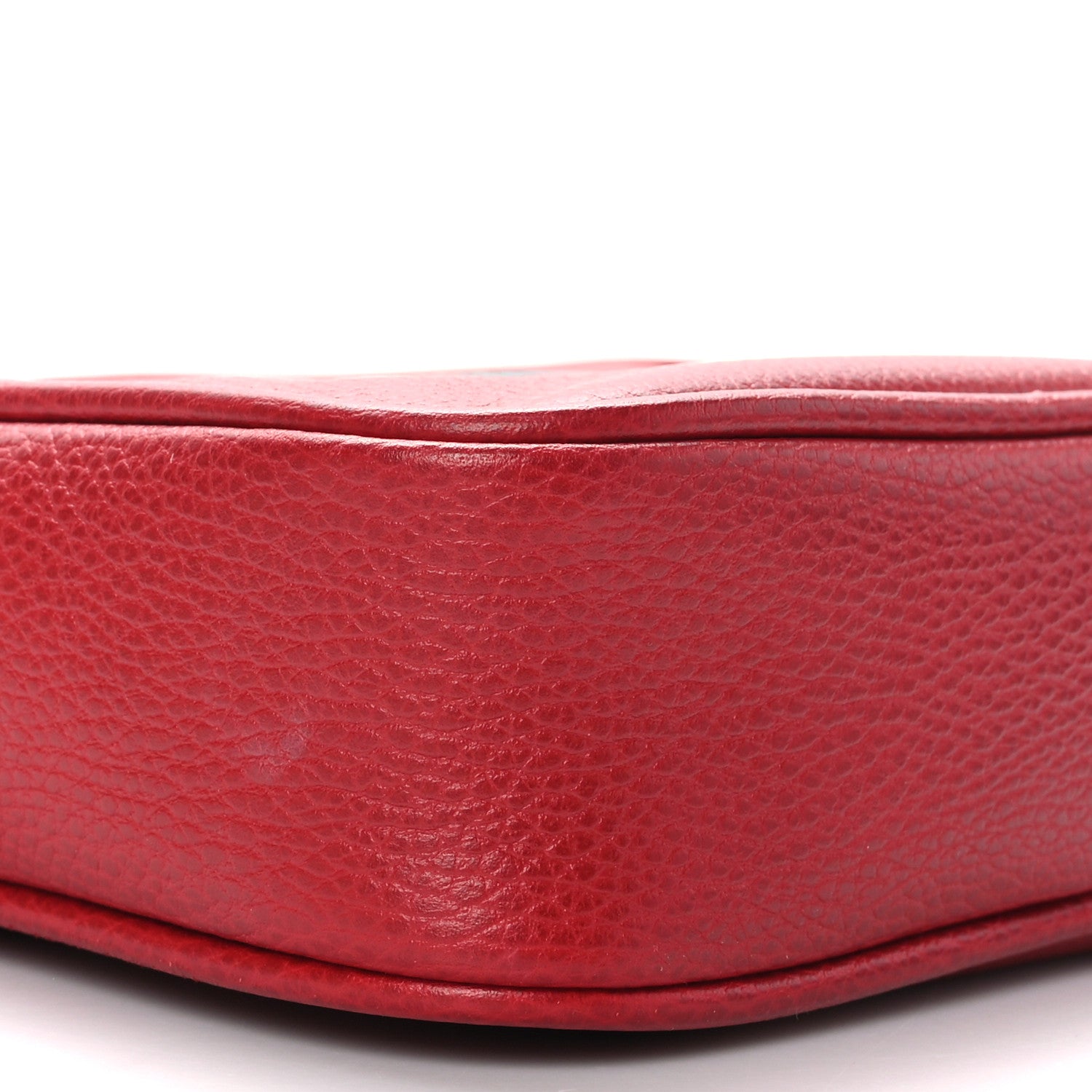 Gucci Grained Calfskin Logo Messenger Bag Hibiscus Red 8 of 9