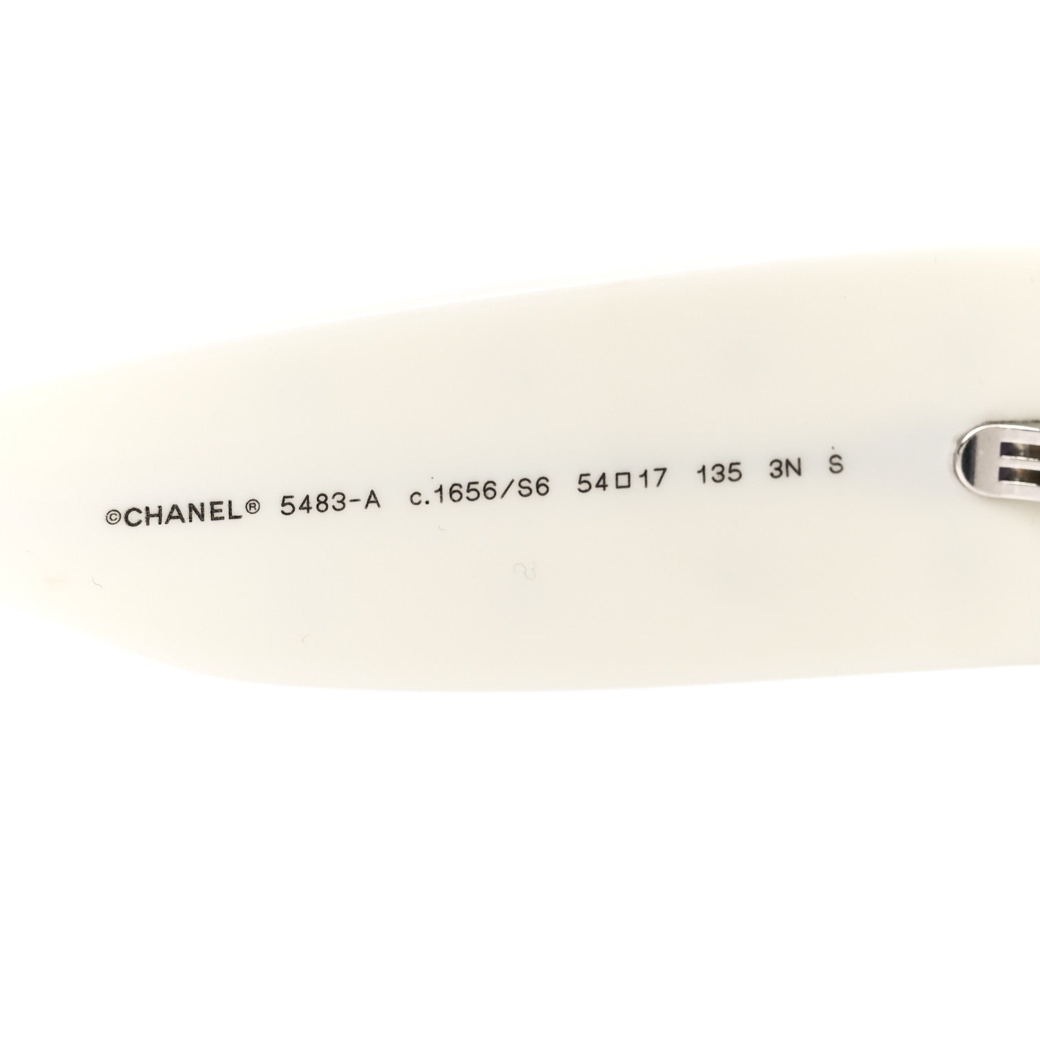 Chanel Acetate Quilted CC Rectangle Sunglasses 5483-A White Black 5 of 7