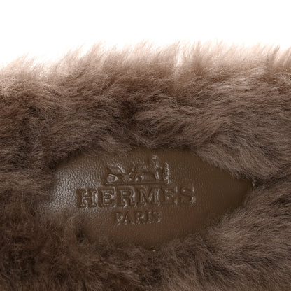 Hermes Woolskin Oran Sandals 40 Etoupe 8 of 8