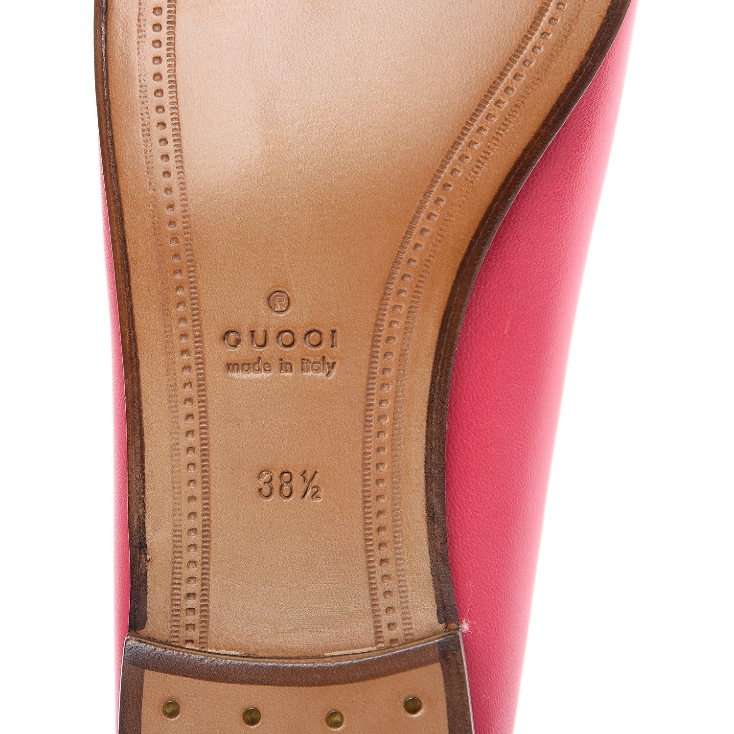 Gucci Lambskin Womens Brixton Horsebit Loafers 38.5 Hot Pink 7 of 10