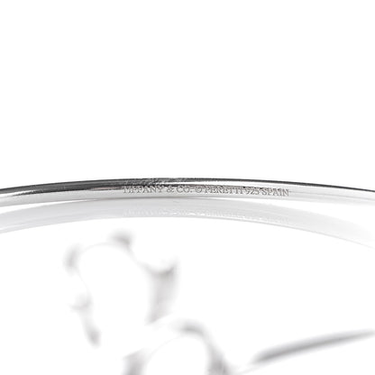 Tiffany Sterling Silver Elsa Peretti Double Open Heart Bangle Bracelet 4 of 4