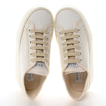 Gucci GG Monogram Womens 1977 Tennis Platform 52mm Sneakers 37 Great White Mystic White 2 of 9
