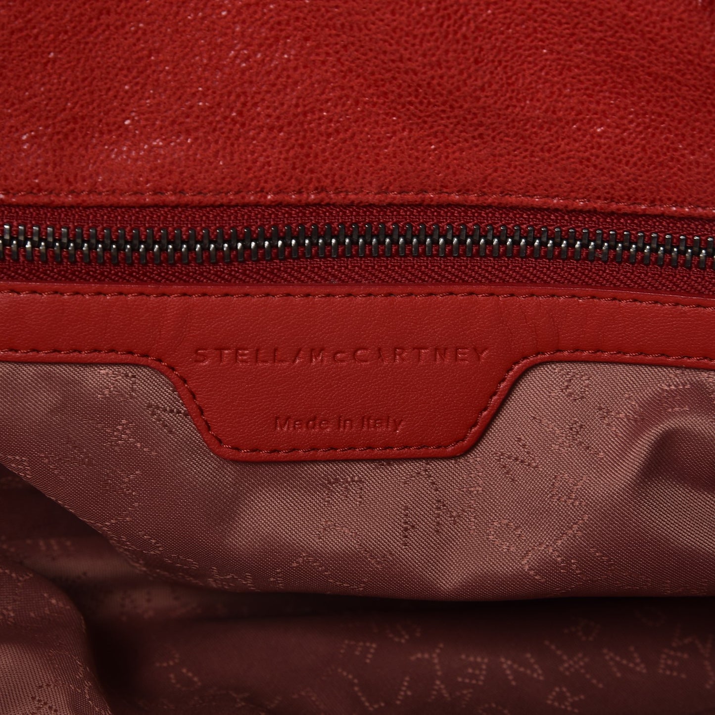Shaggy Deer Falabella Fold Over Tote Cherry