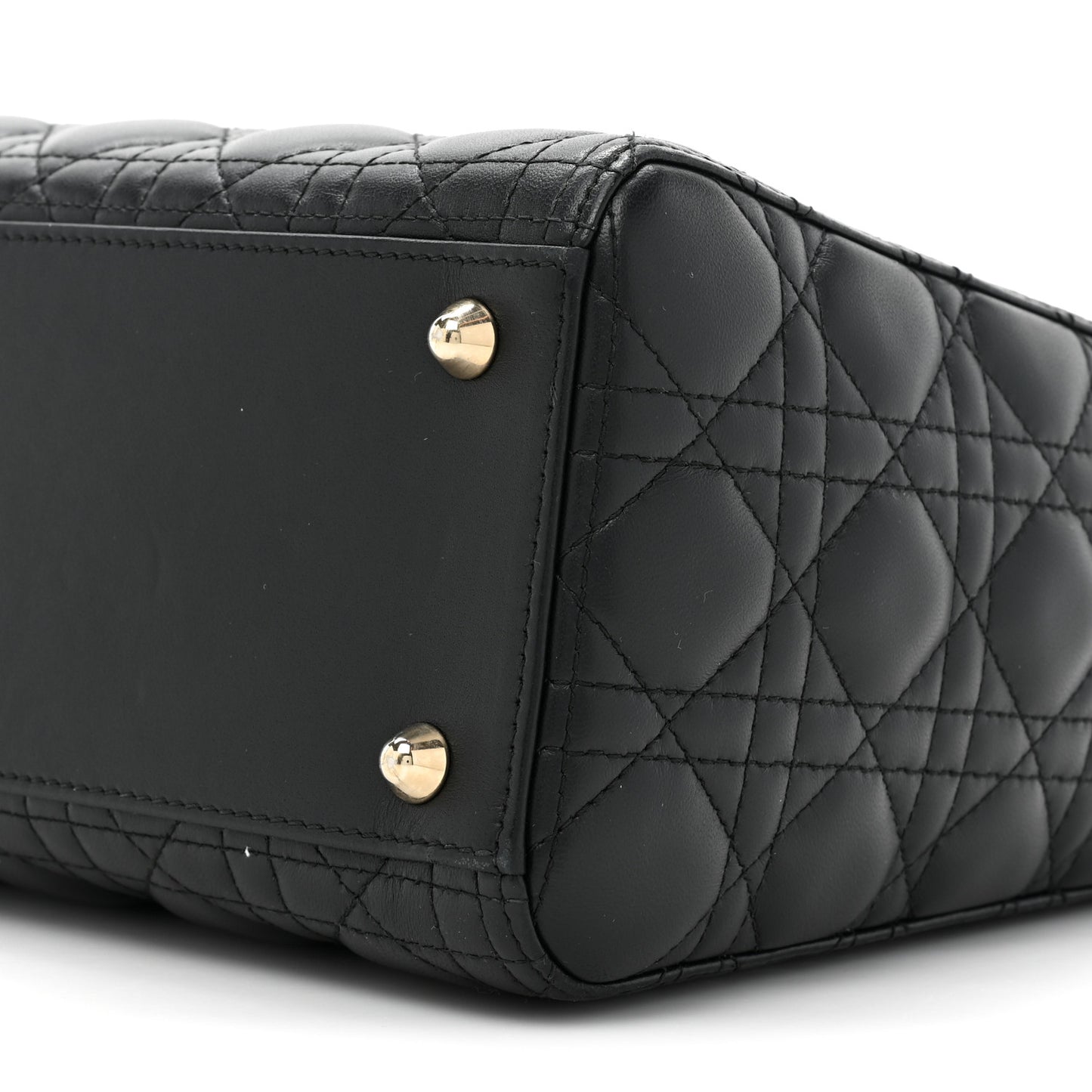 Lambskin Cannage Large Lady Dior Black
