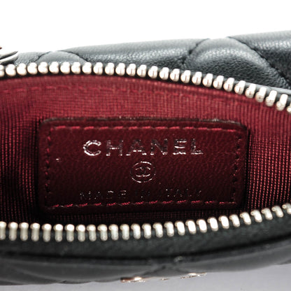 Chanel Lambskin Quilted Key Holder Case Black 6 of 7