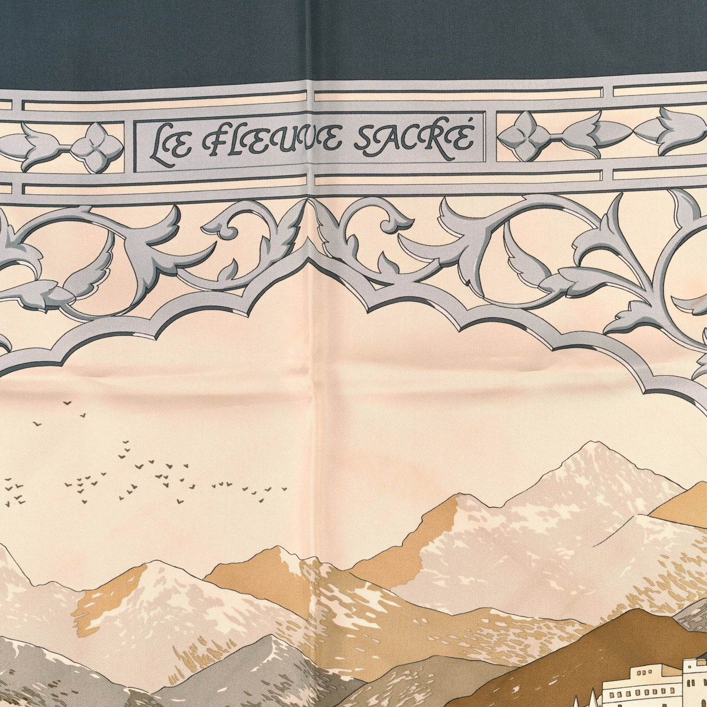 Silk Le Fleuve Sacre Scarf 90