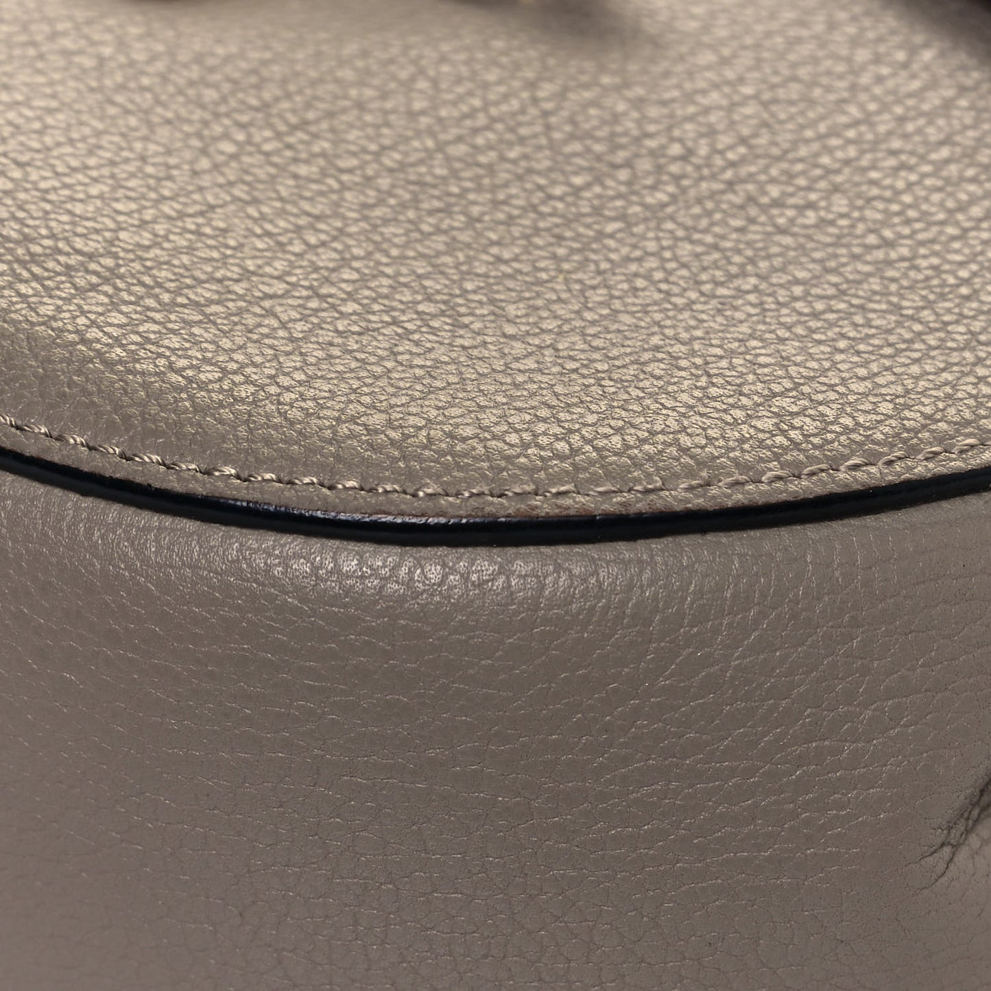 Grained Lambskin Drew Shoulder Bag Motty Grey