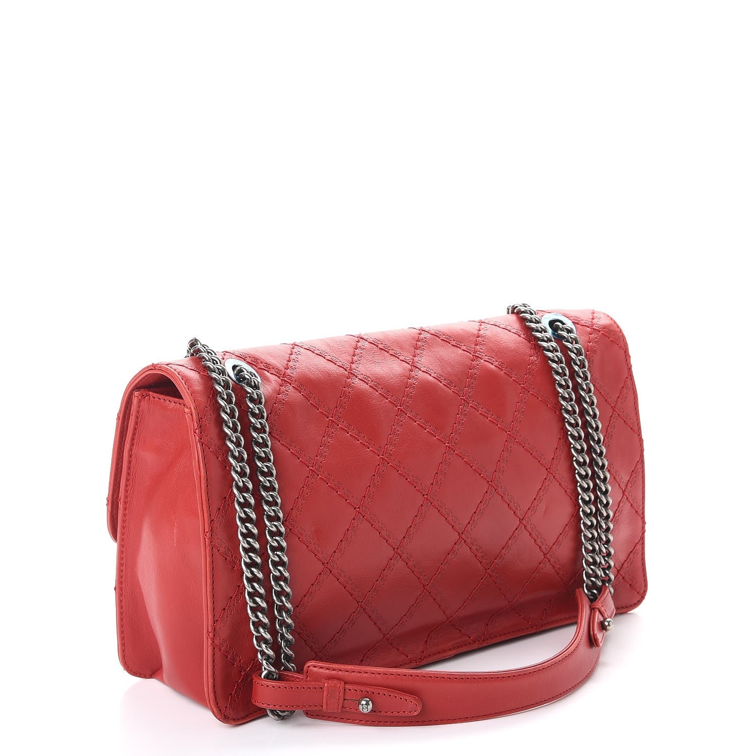 Chanel Calfskin CC Crave Reissue Crown Jumbo Flap Light Red 3 of 9