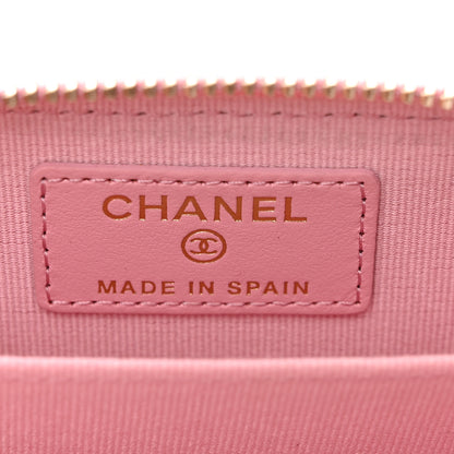 Chanel Caviar Quilted Multi Chain Zip Coin Purse Light Pink 6 of 8