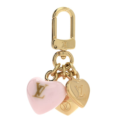 Louis Vuitton Micro Charms LV Heart Bag Charm Key Holder Gold 1 of 4