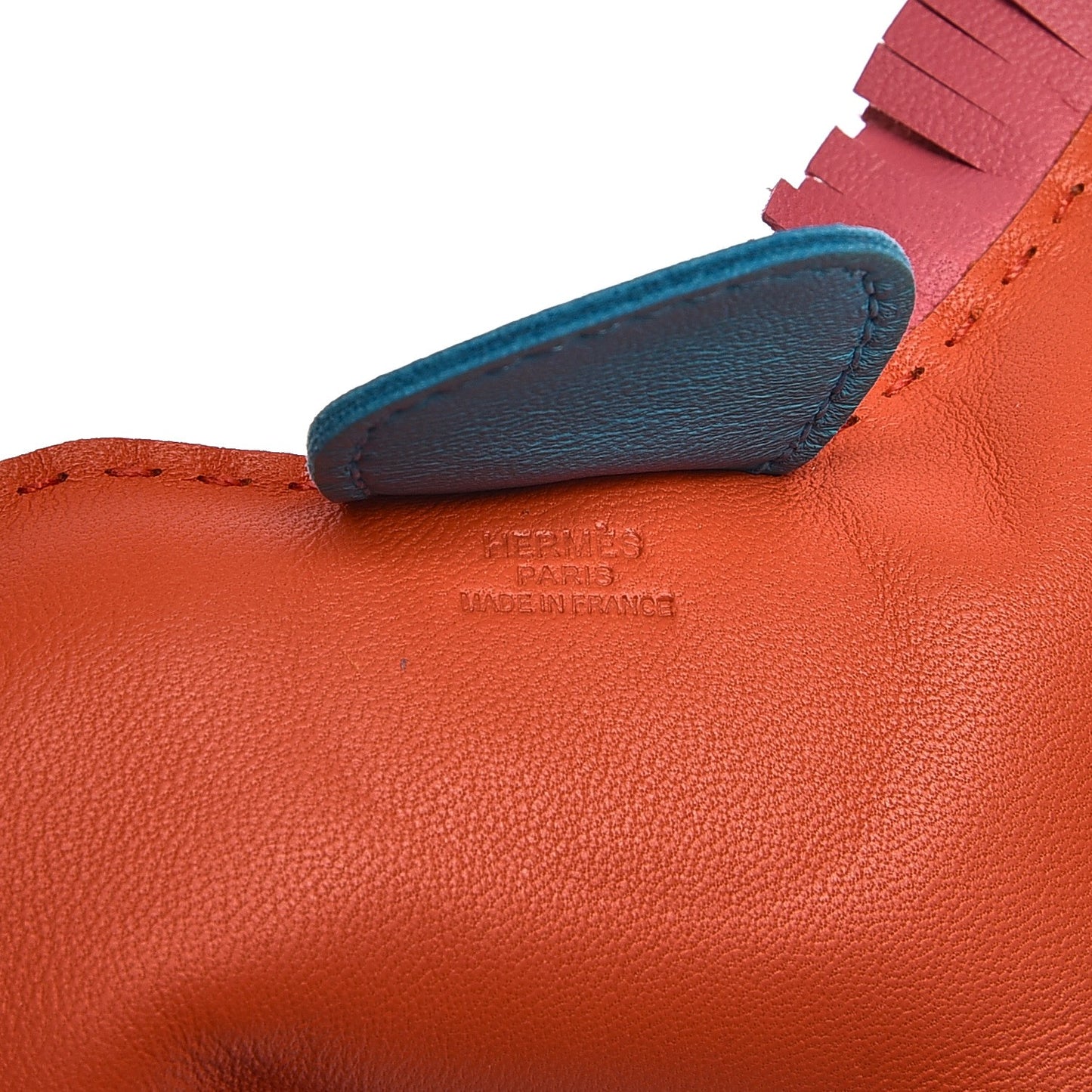 Milo Lambskin Grigri Rodeo Horse Bag Charm MM Orange Poppy Rose Azalee Bleu Azteque