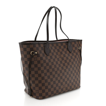 Louis Vuitton Damier Ebene Neo Neverfull MM Rose Ballerine 4 of 13