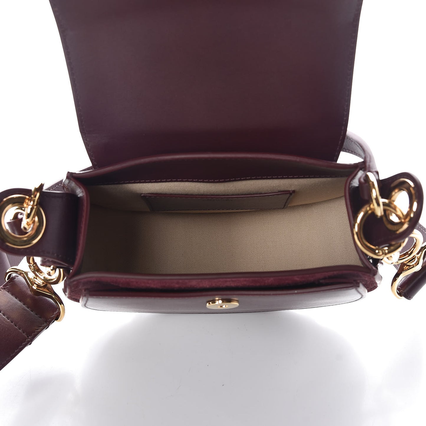 Calfskin Small Tess Bag Burnt Brown