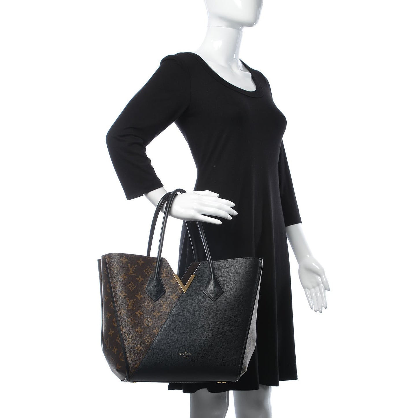 Calfskin Monogram Kimono Tote Black