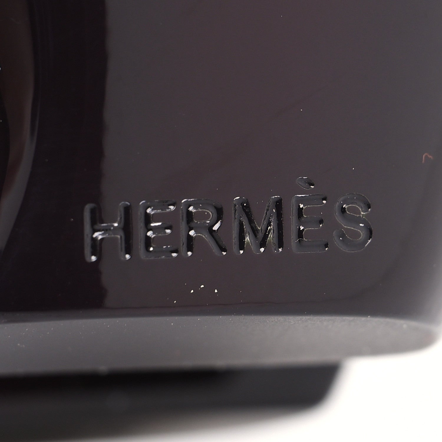 Hermes Lacquered Wood Elephant Lao Paperweight Aubergine 6 of 8