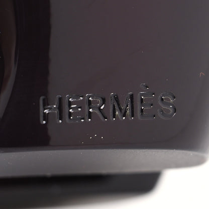 Hermes Lacquered Wood Elephant Lao Paperweight Aubergine 6 of 8