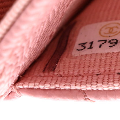Chanel Caviar Quilted Flap Card Holder Wallet Light Pink 8 of 10