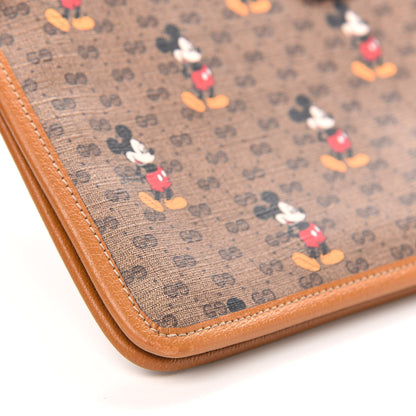 Gucci X DISNEY Mini Vintage GG Supreme Monogram Mickey Mouse Documents Holder Beige Vintage Sun Oil 7 of 9
