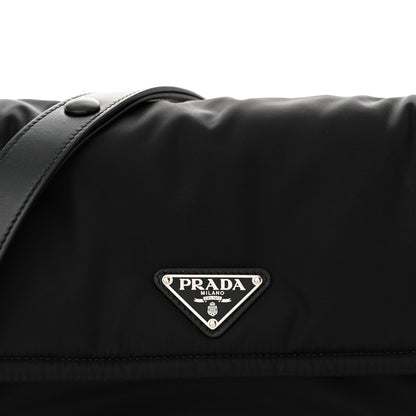 Prada Re-Nylon Vitello Padded Small Flap Shoulder Bag Black 8 of 10