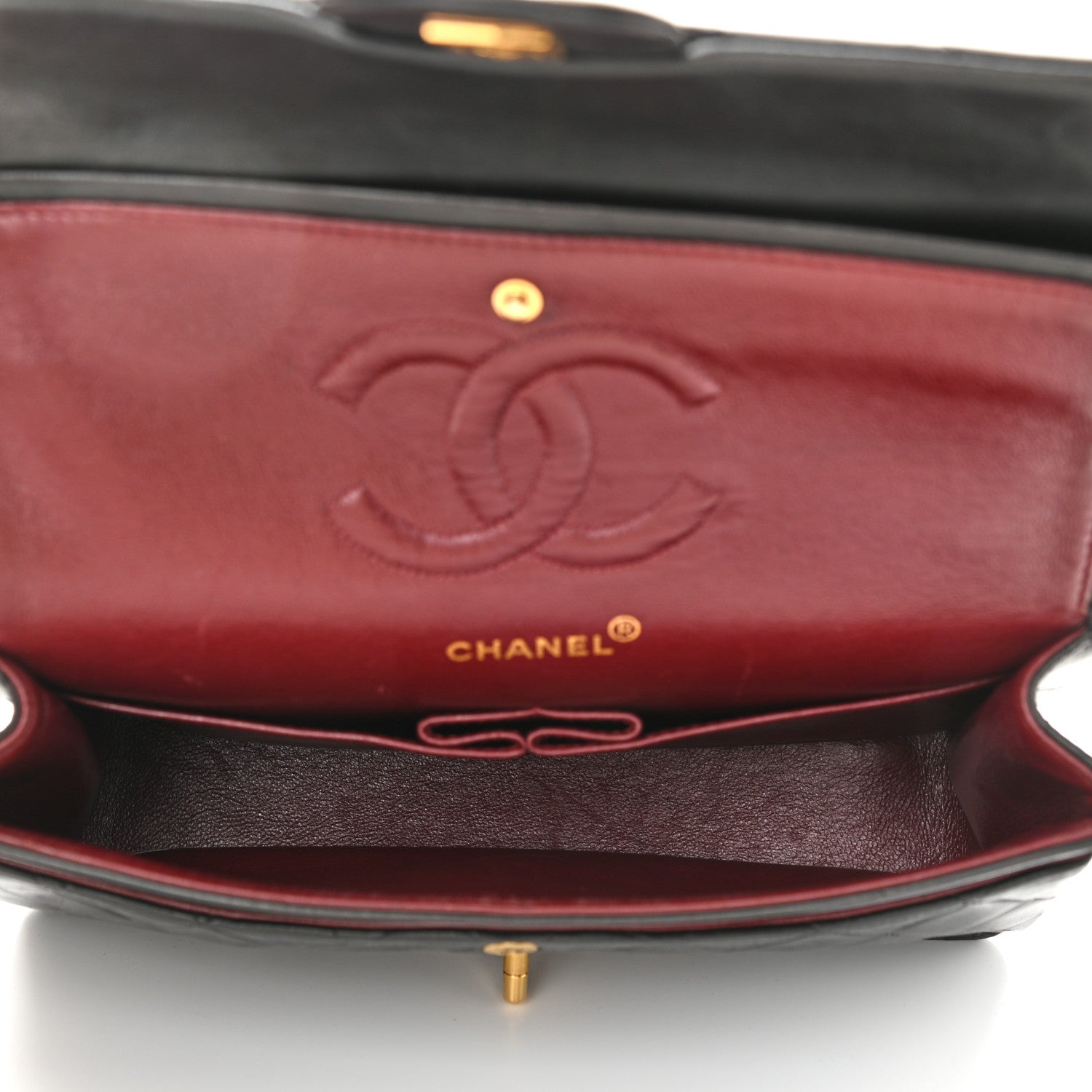 Chanel Lambskin Quilted Medium Double Flap Black 4 of 15