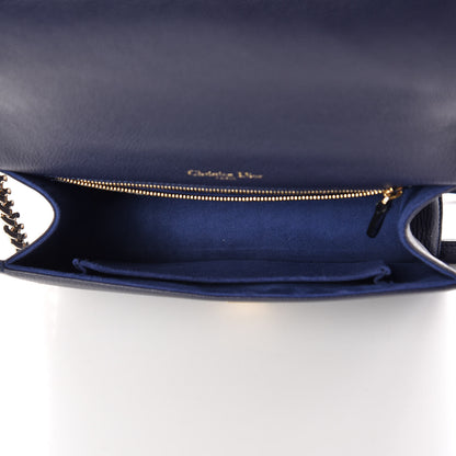 Christian Dior Grained Calfskin Medium Diorama Flap Bag Blue 5 of 10