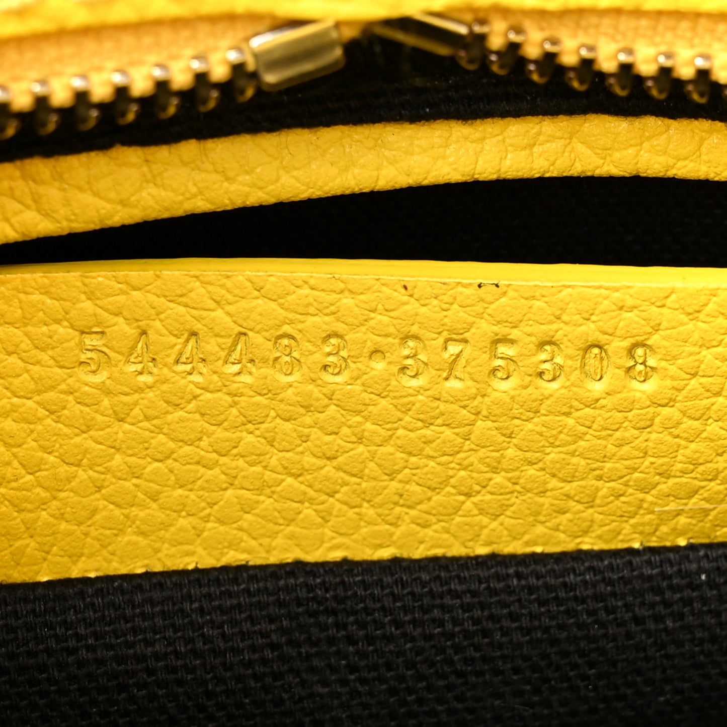 Pebbled Calfskin Mini Skull Padlock Zip Around Tote Imperial Yellow