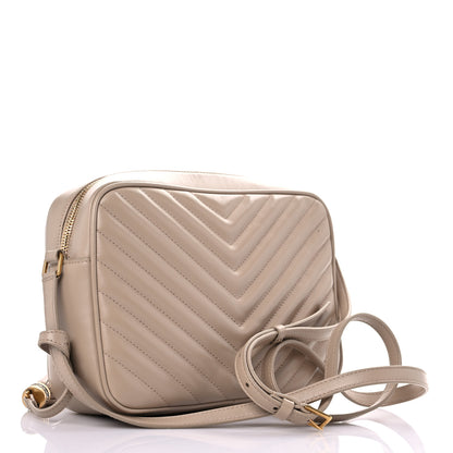 Saint Laurent Calfskin Matelasse Monogram Lou Camera Bag Dark Beige 3 of 11