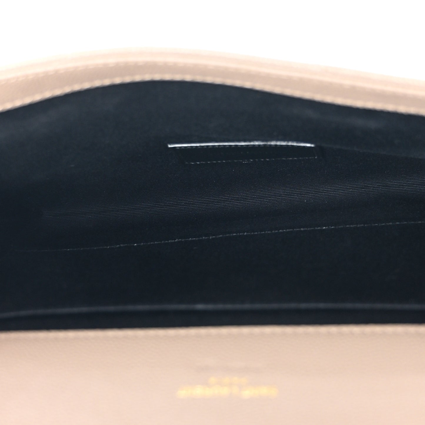 Grain De Poudre Matelasse Chevron Monogram Envelope Clutch Dark Beige