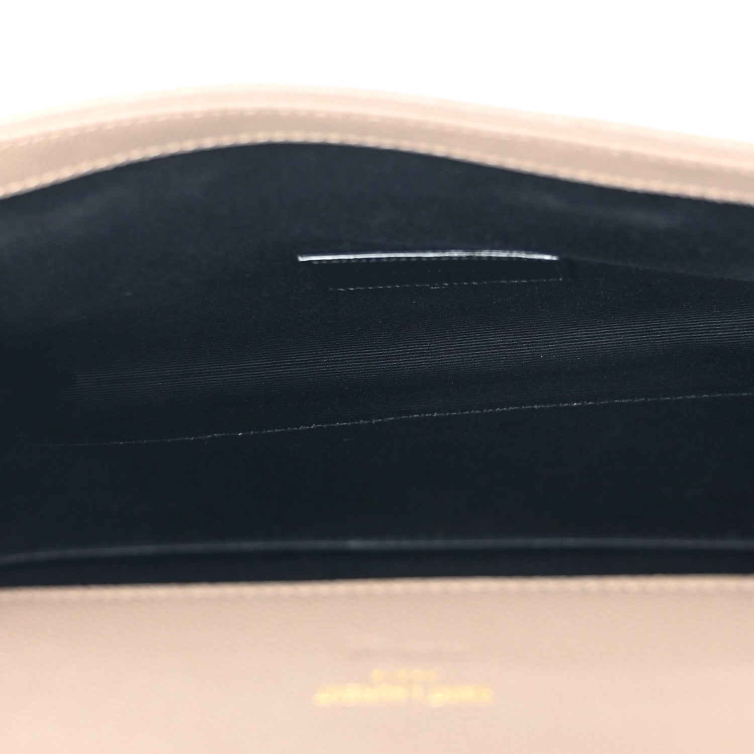 Saint Laurent Grain De Poudre Matelasse Chevron Monogram Envelope Clutch Dark Beige 5 of 8