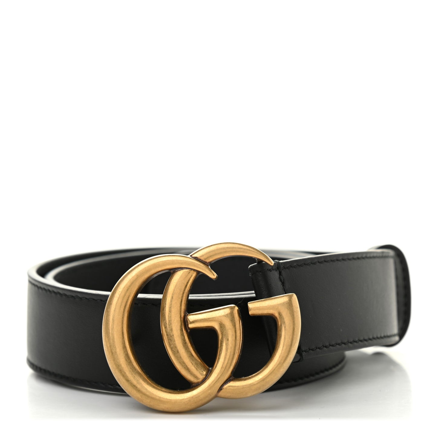 Moon Calfskin Double G 30mm Belt 70 28 Black