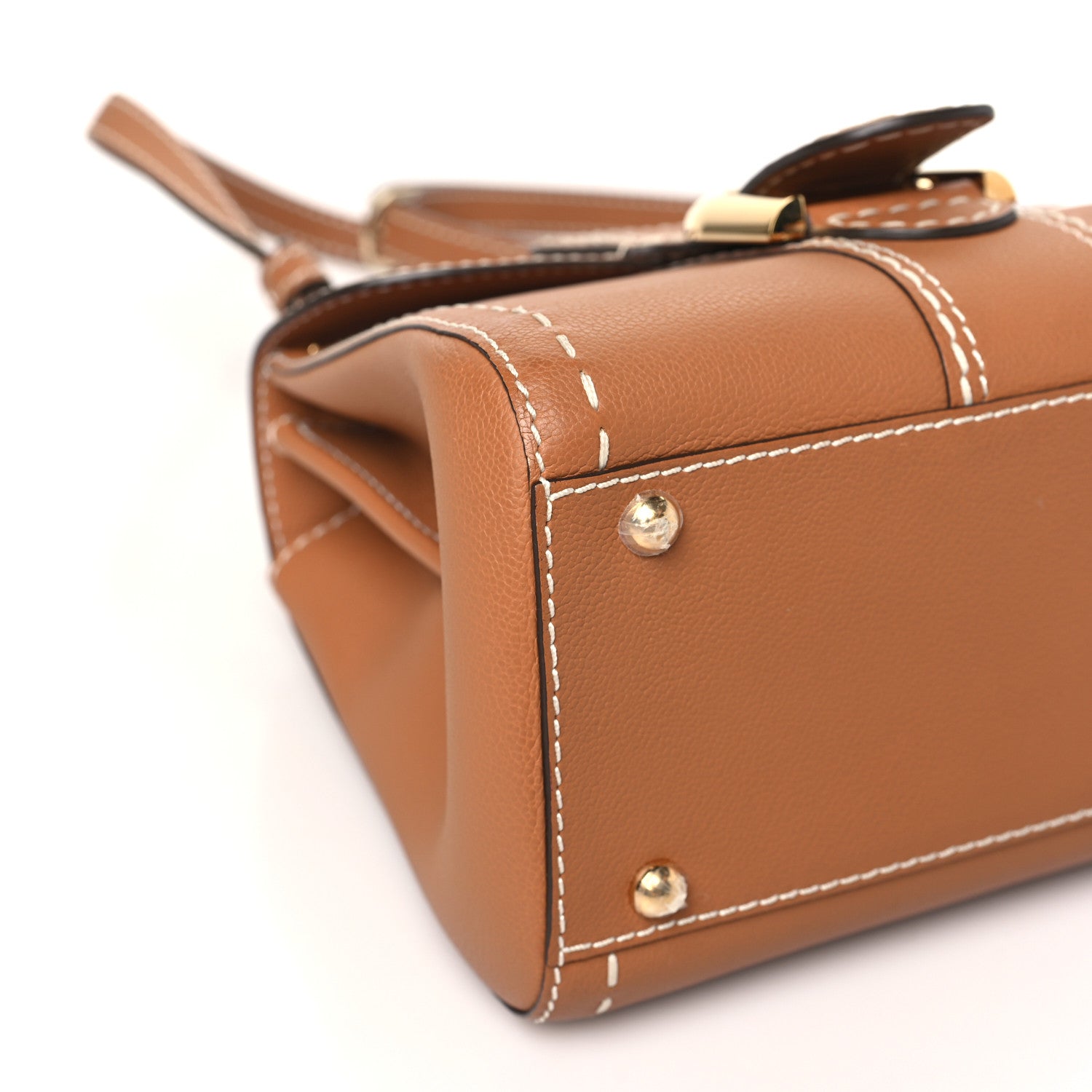 Delvaux Grained Rodeo Calfskin Surpique Mini Brillant Satchel Vegetal Ivory 10 of 12