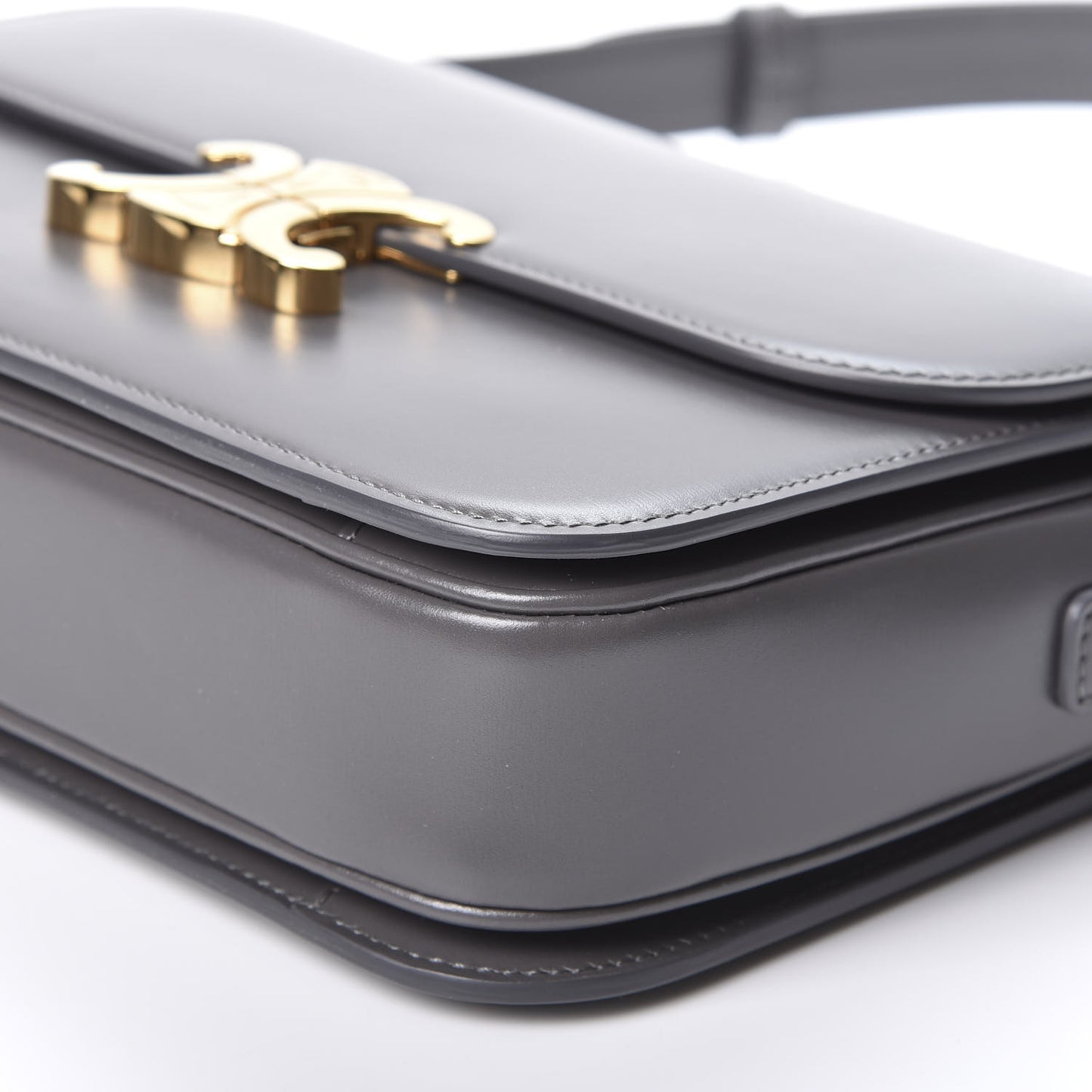 Shiny Calfskin Medium Triomphe Grey